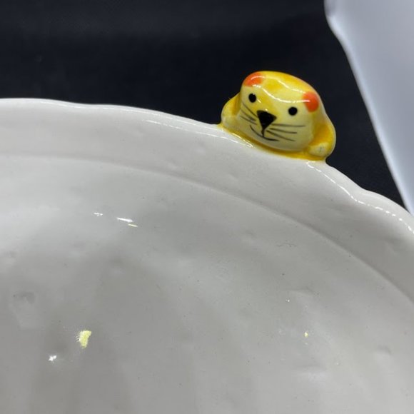 CounterArt Ginger Cat Watching a Goldfish Small Platter - Picture 2 of 6